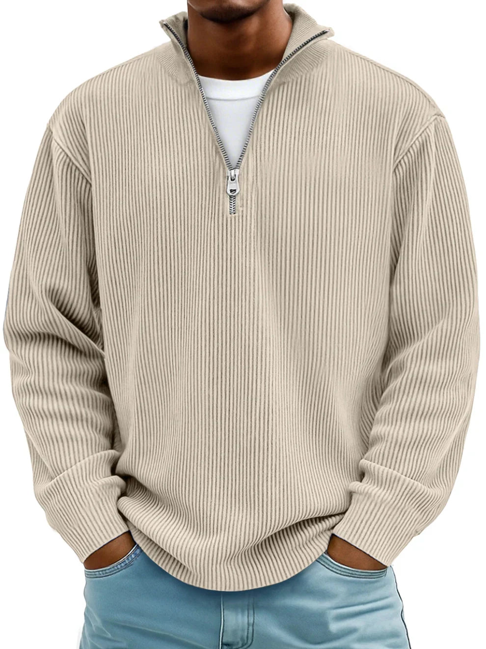 Thomas | Pull demi-zip pour homme
