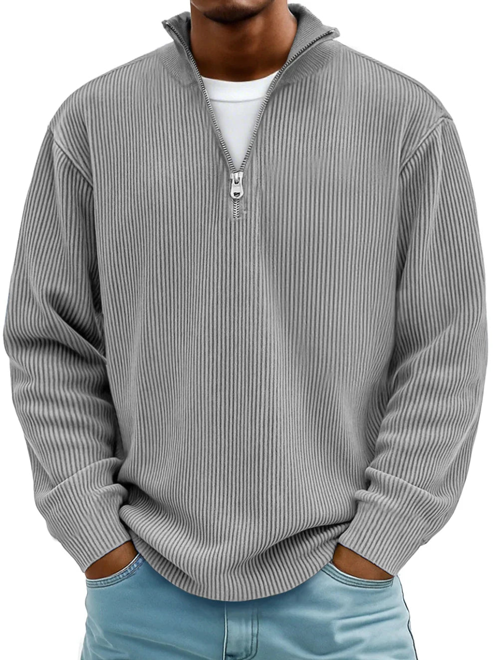 Thomas | Pull demi-zip pour homme