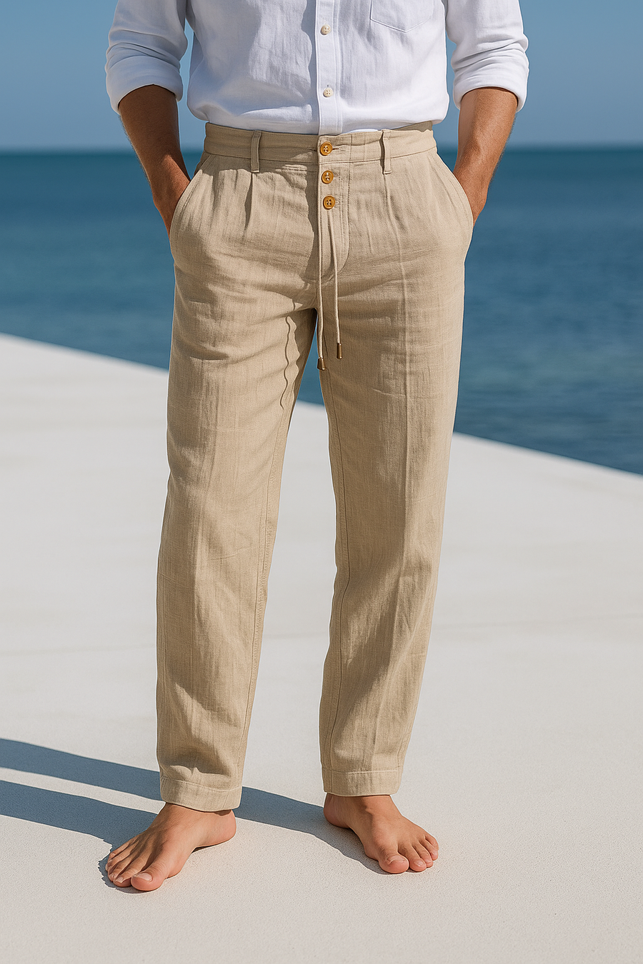 Théo | PANTALON D'ÉTÉ EN LIN LÉGER