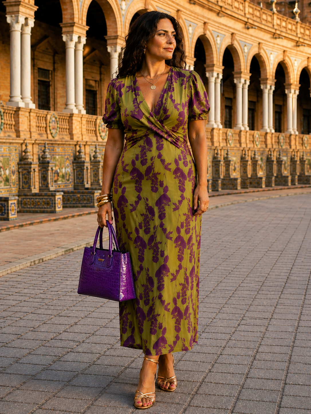 Maxi Robe Fleurie en Tissu Fluide