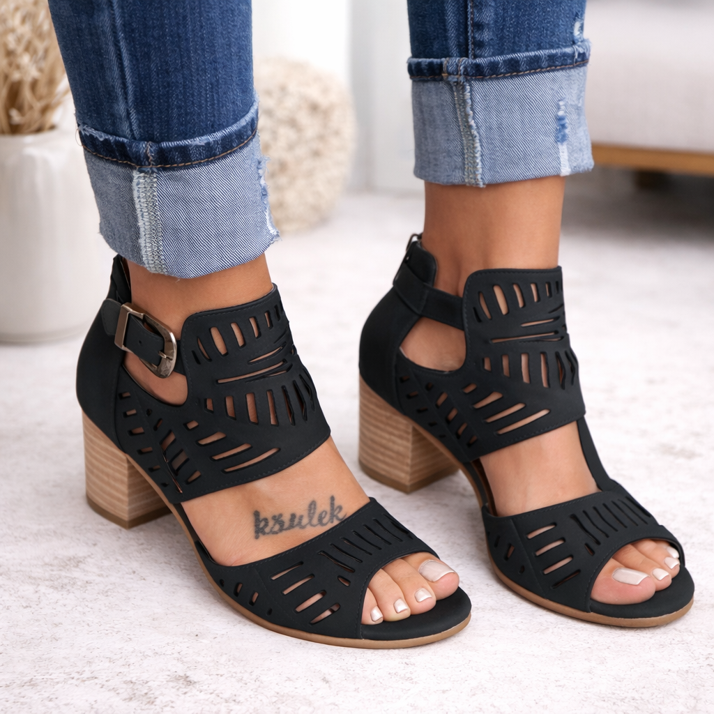 ZABRINA | Sandales ajourées à talon