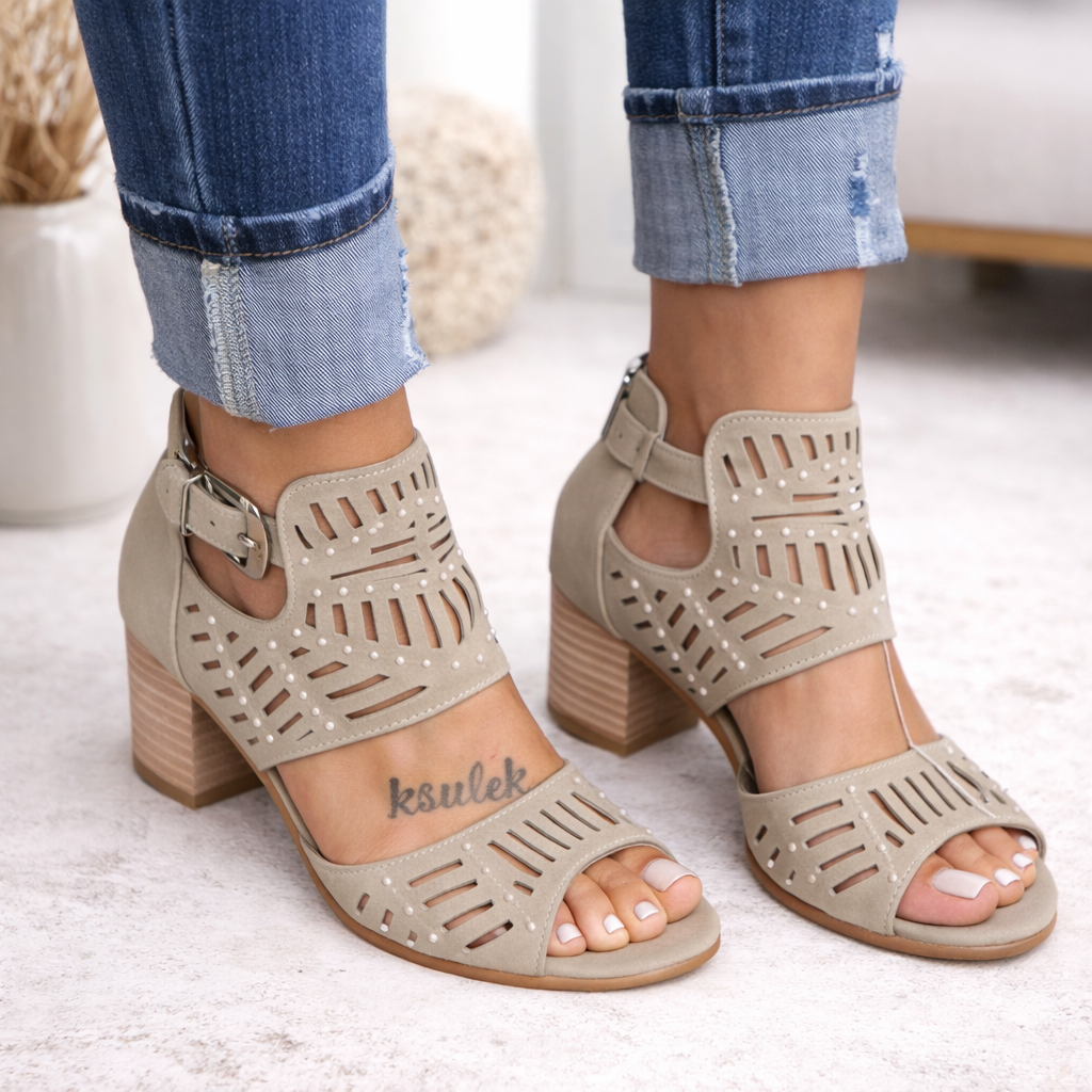 ZABRINA | Sandales ajourées à talon