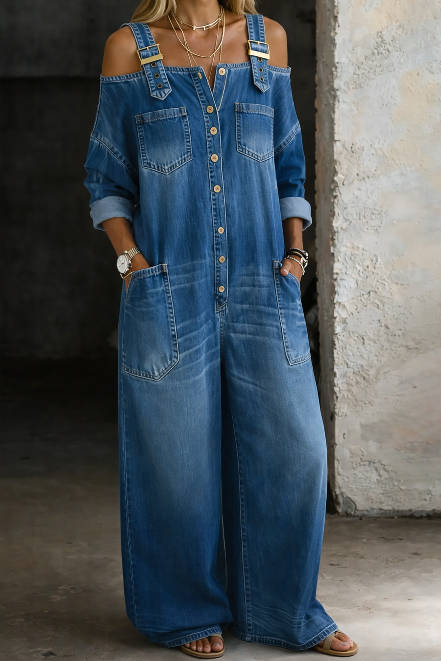 Clémence | Combinaison Denim Style Parisien