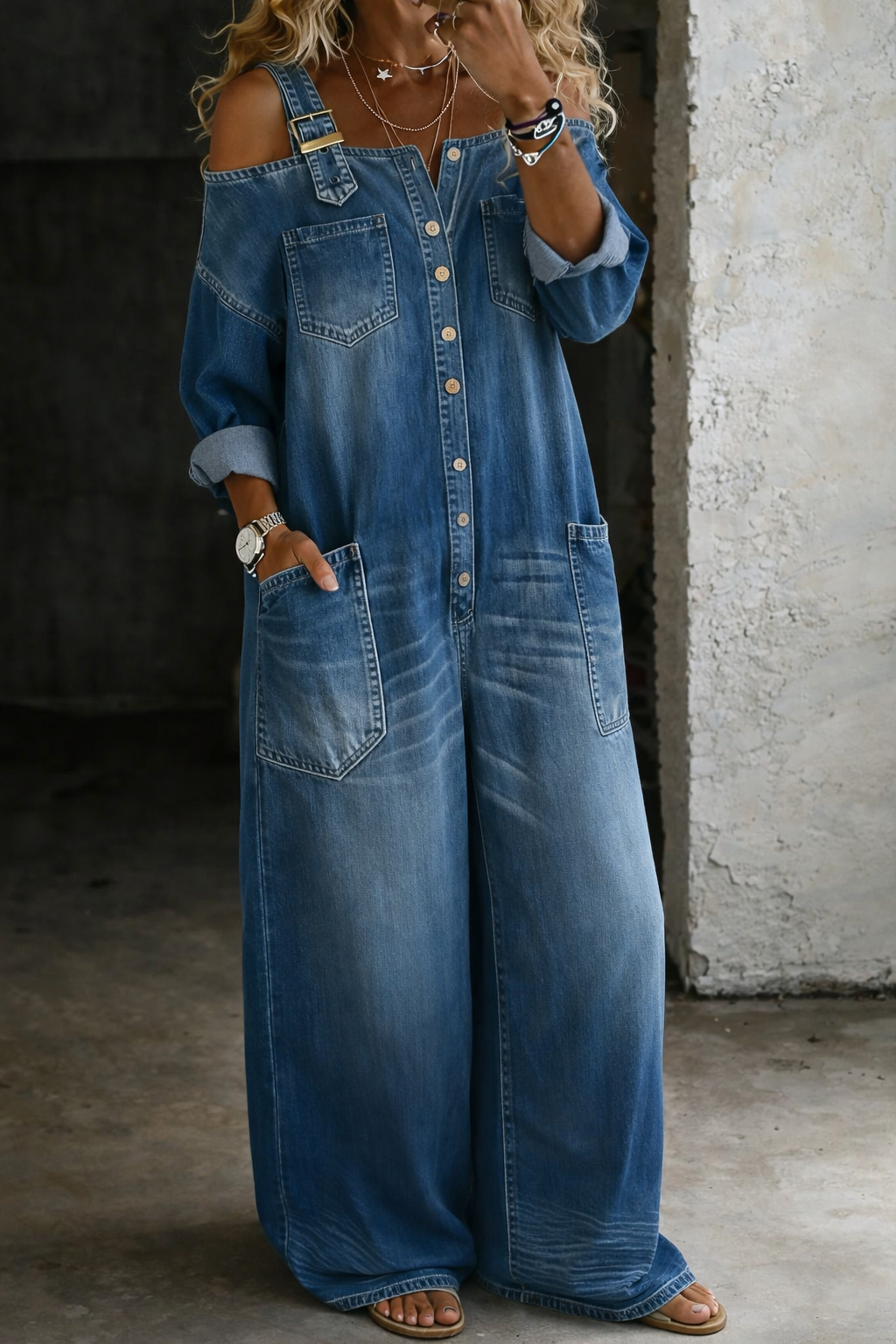 Clémence | Combinaison Denim Style Parisien