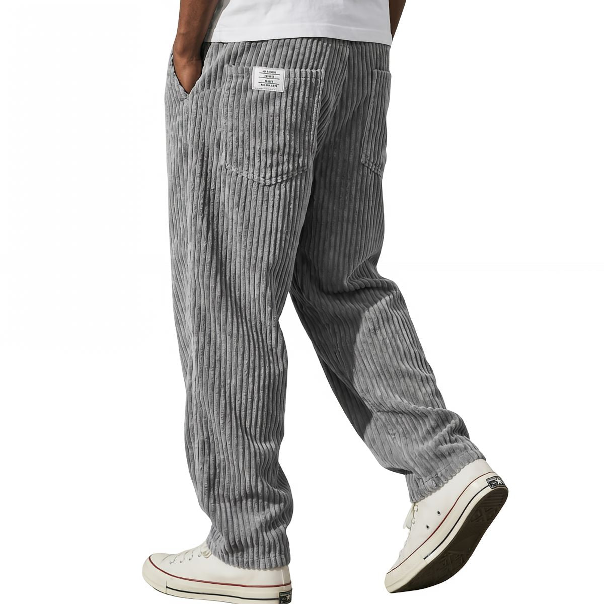 Sébastien | Pantalon en Velours Côtelé à Taille Élastique