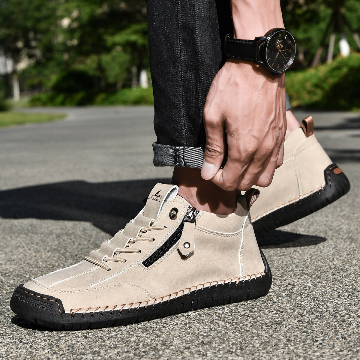 Émile | CHAUSSURES EN NABUK AVEC ZIP POUR HOMME