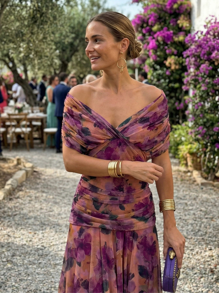 Robe maxi à décolleté en V