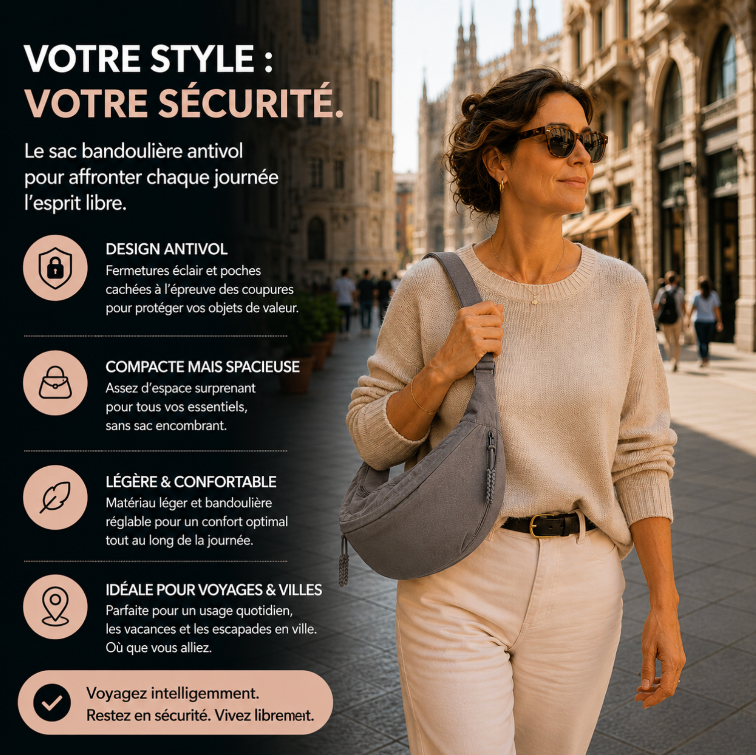 Chiara | Sac Bandoulière Gris