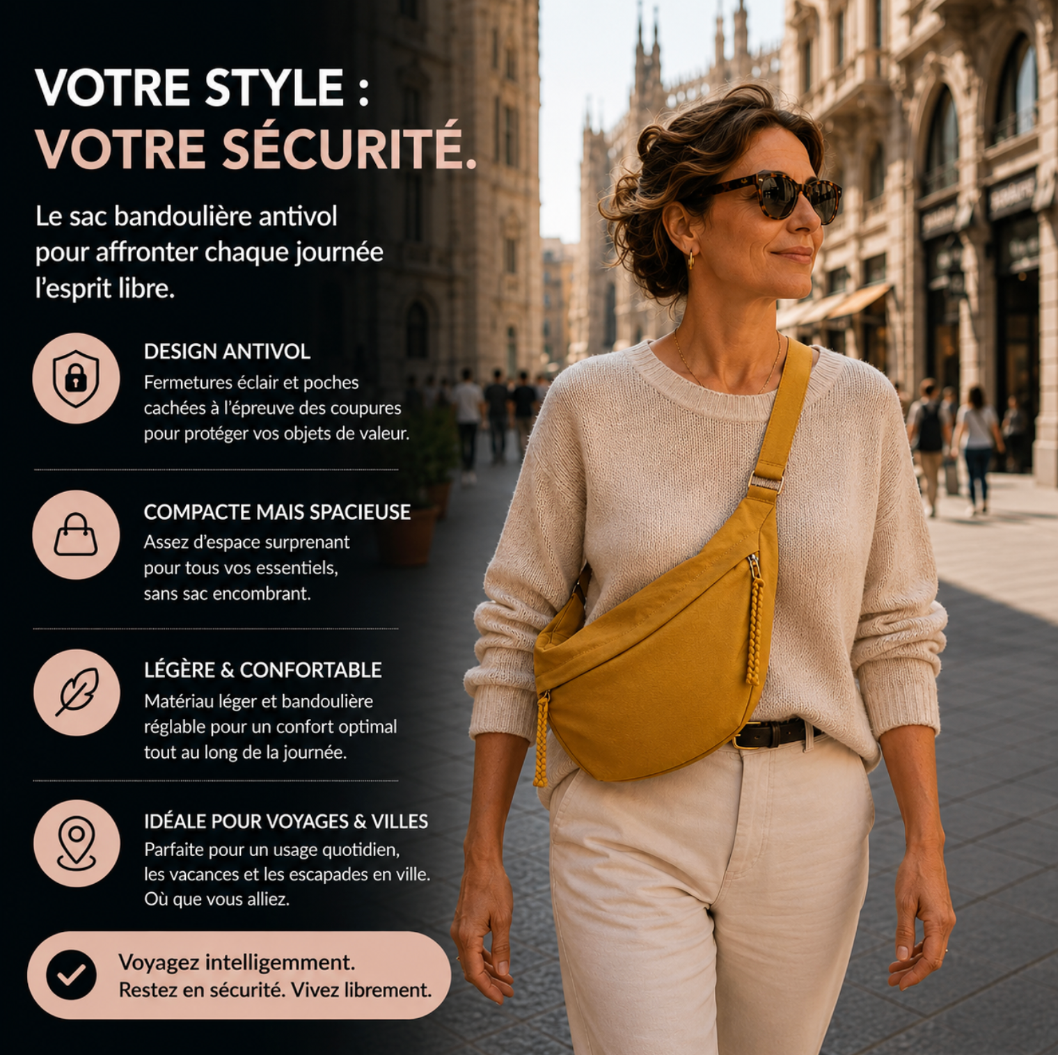 Luce | Sac Bandoulière Ocre