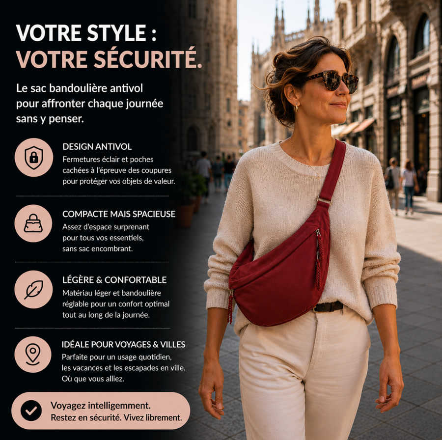 Rosa | Sac Bandoulière Bordeaux