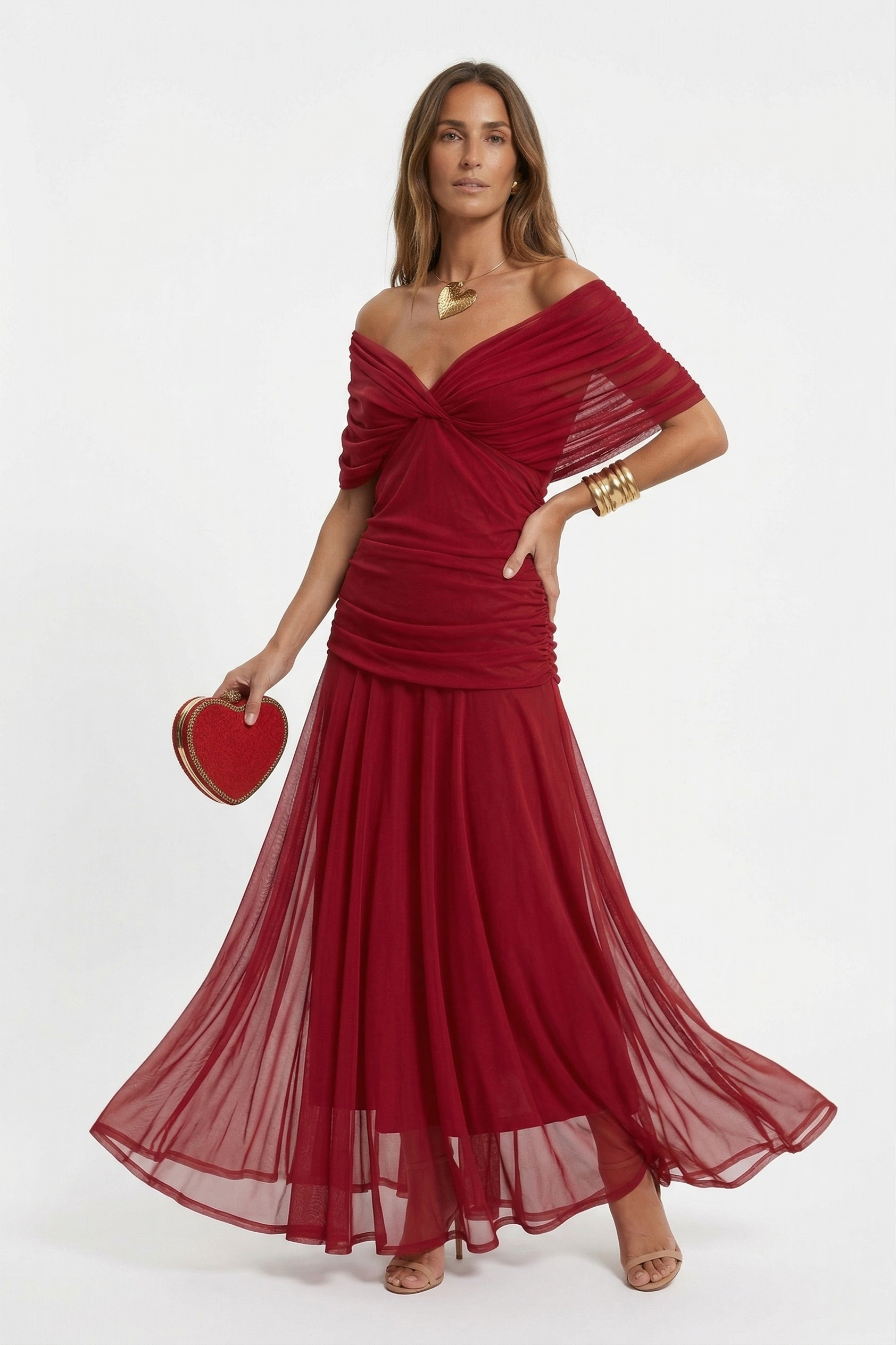 Robe maxi à décolleté en V