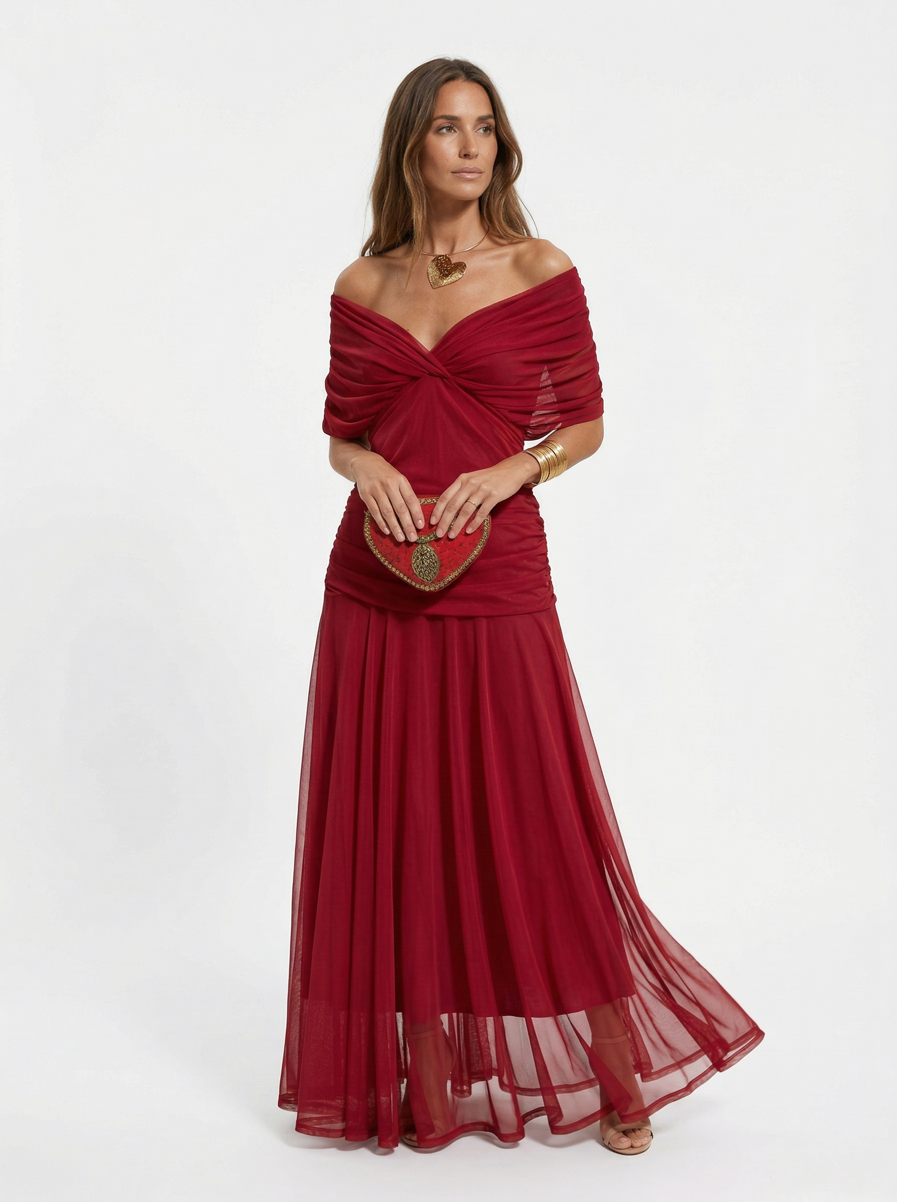 Robe maxi à décolleté en V