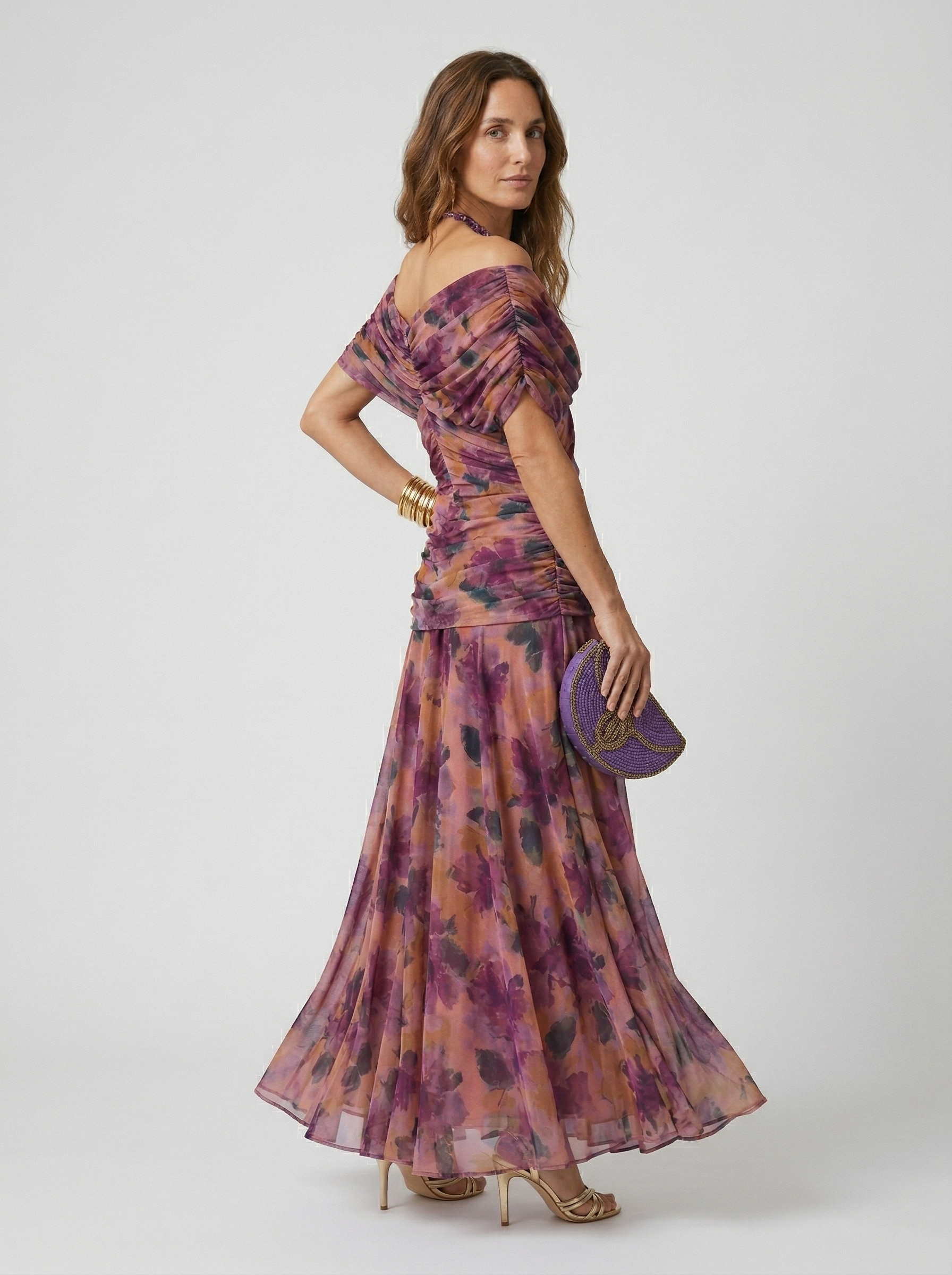 Robe maxi à décolleté en V