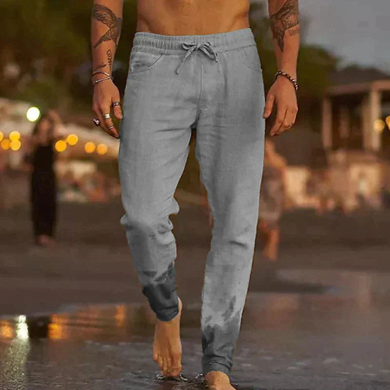 LAURENT MONACO | PANTALONS DE PLAGE EN LIN POUR HOMMES