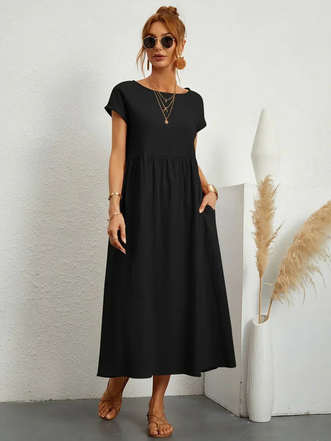 Gabrielle™ — Robe midi fluide élégance intemporelle