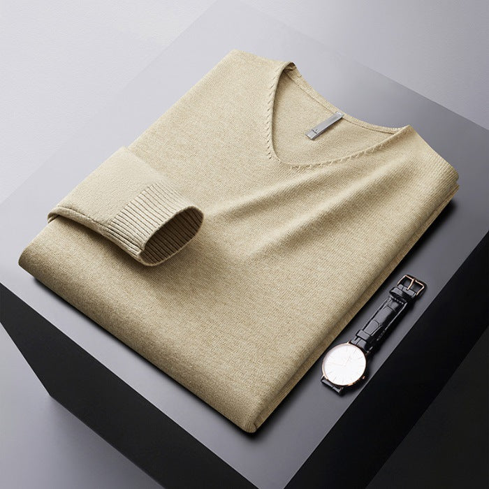 Henri | Pull en V en fibres nobles pour homme