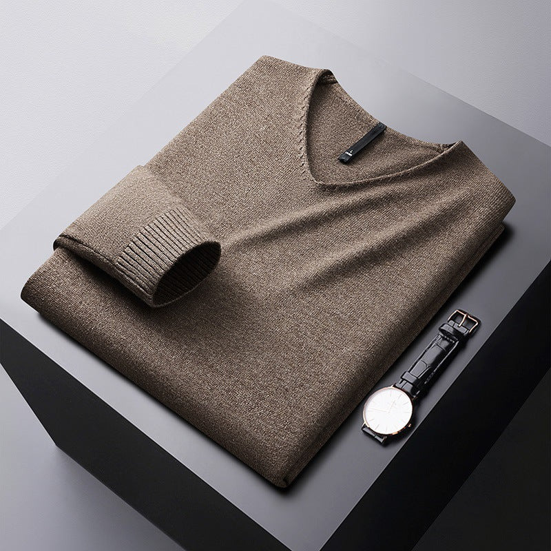 Henri | Pull en V en fibres nobles pour homme