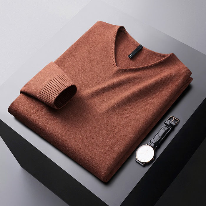 Henri | Pull en V en fibres nobles pour homme
