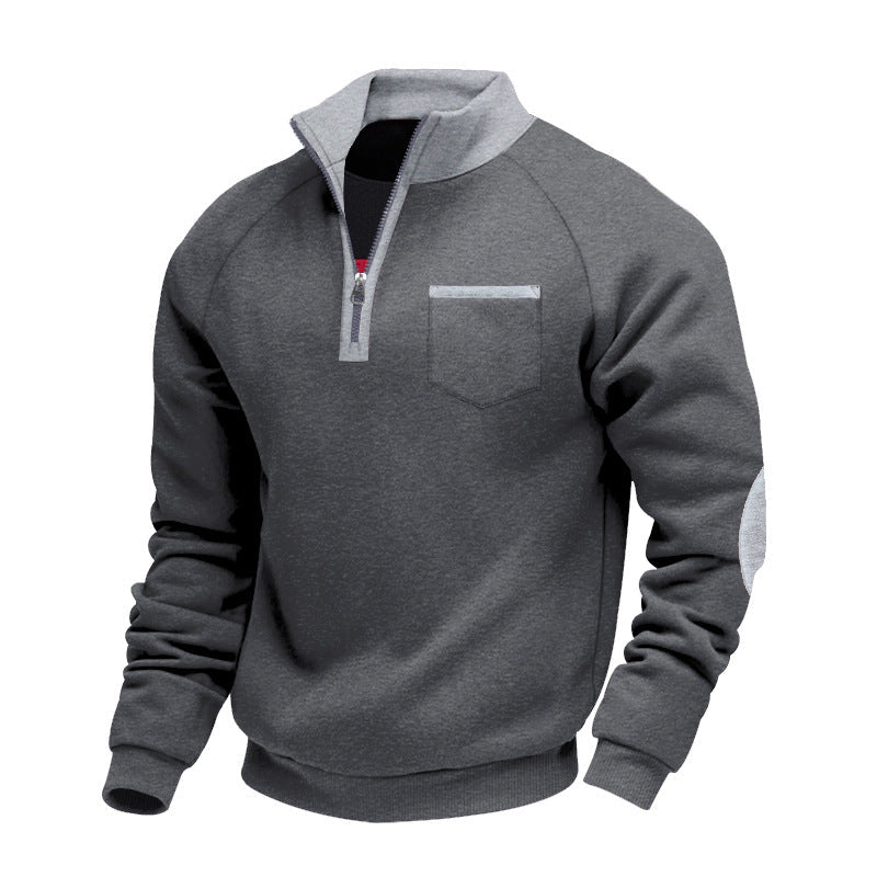 LAURENT MONACO | PULL EN POLAIRE AVEC MOITIÉ ZIP POUR HOMME