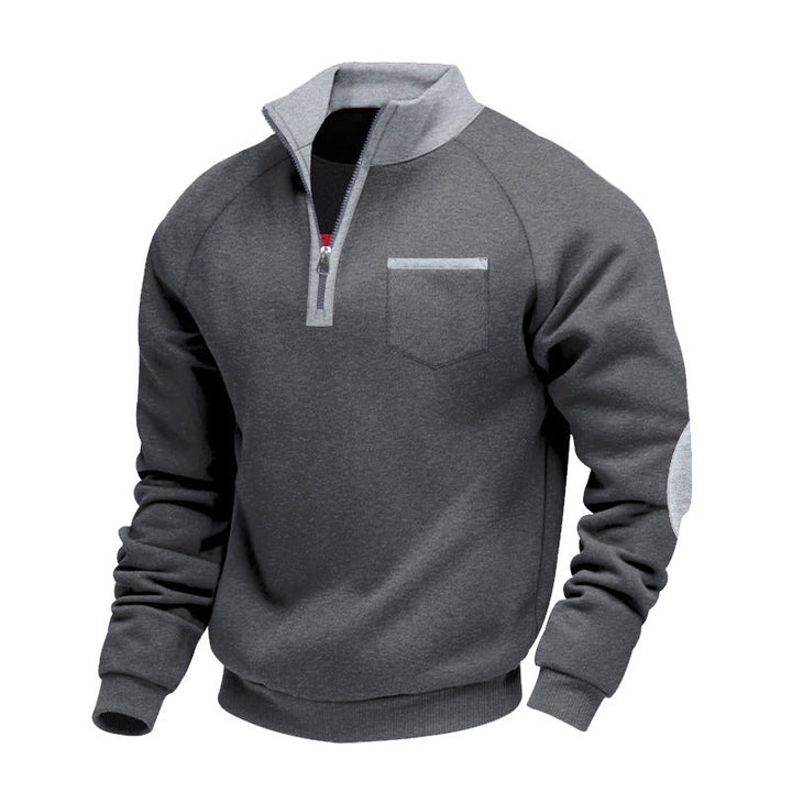 LAURENT MONACO | PULL EN POLAIRE AVEC MOITIÉ ZIP POUR HOMME