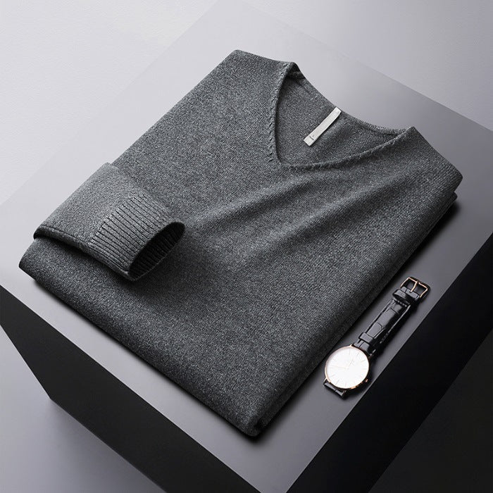 Henri | Pull en V en fibres nobles pour homme