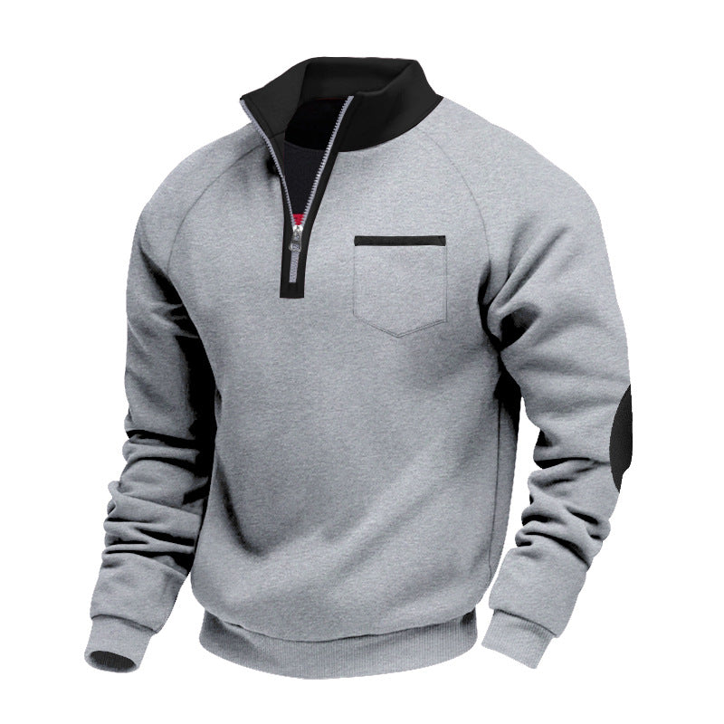 LAURENT MONACO | PULL EN POLAIRE AVEC MOITIÉ ZIP POUR HOMME