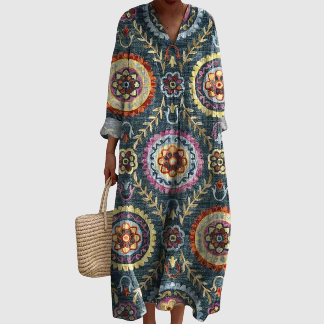 Ava | Robe Midi Géométrique
