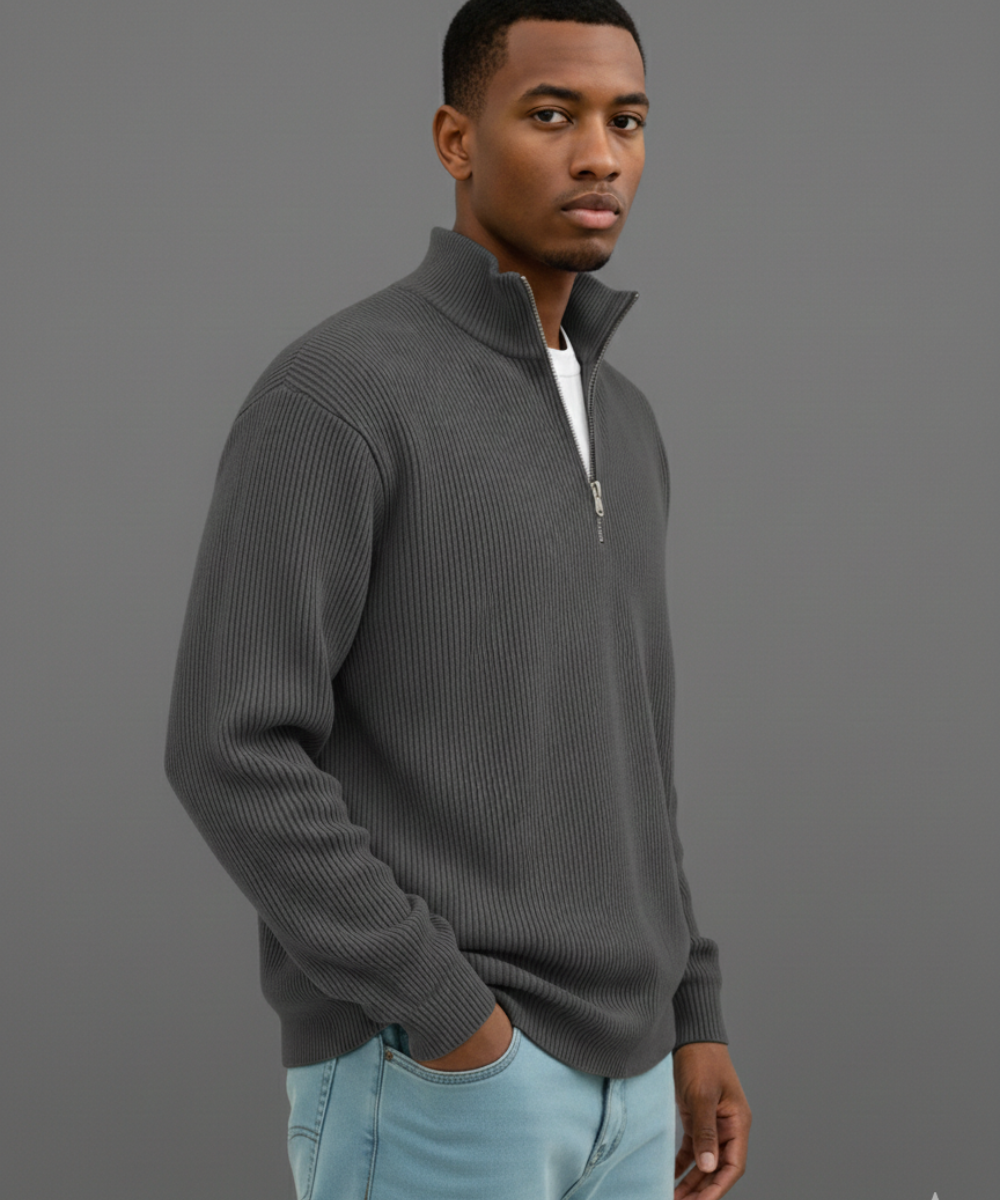 Thomas | Pull demi-zip pour homme