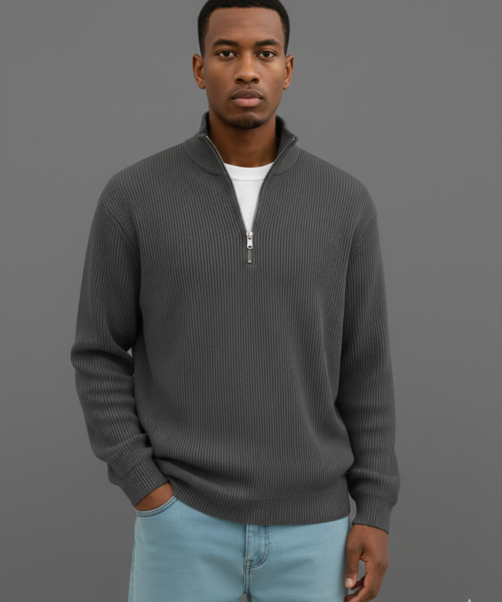 Thomas | Pull demi-zip pour homme