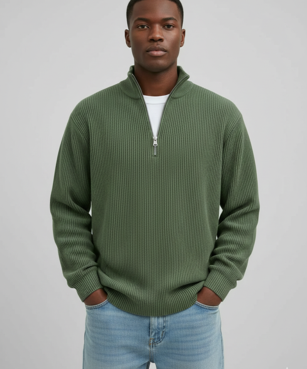 Thomas | Pull demi-zip pour homme