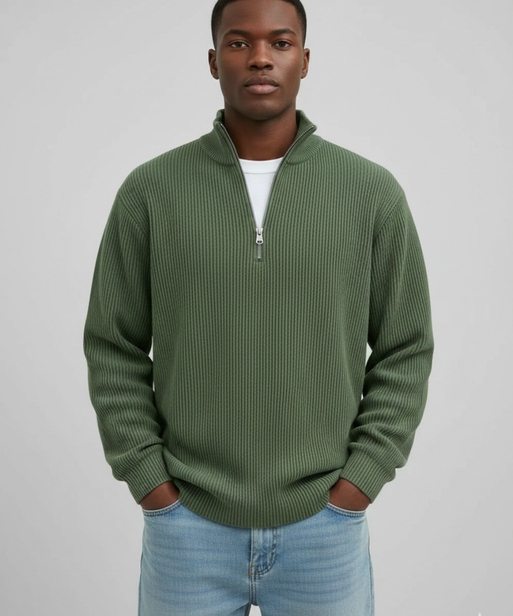 Thomas | Pull demi-zip pour homme