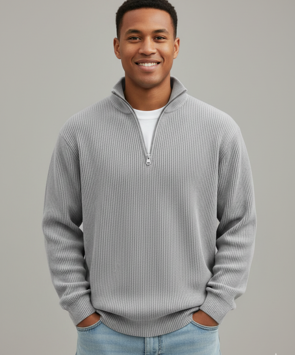 Thomas | Pull demi-zip pour homme