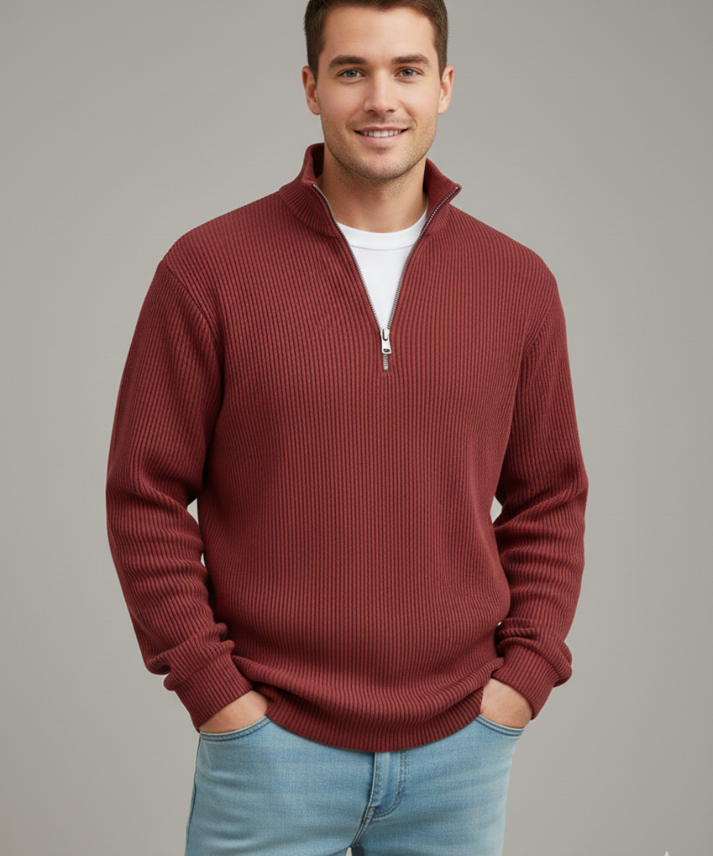 Thomas | Pull demi-zip pour homme