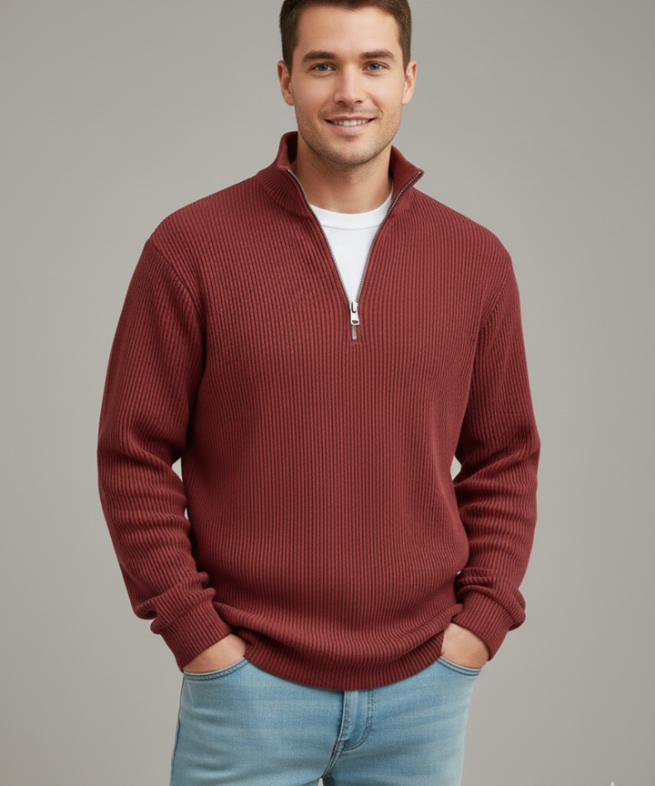 Thomas | Pull demi-zip pour homme
