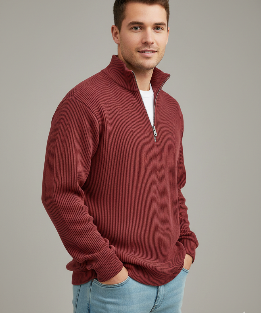 Thomas | Pull demi-zip pour homme