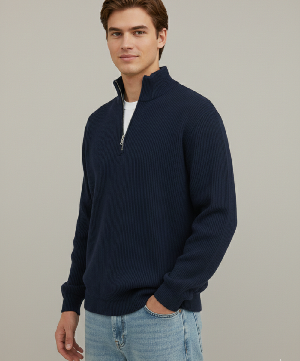 Thomas | Pull demi-zip pour homme