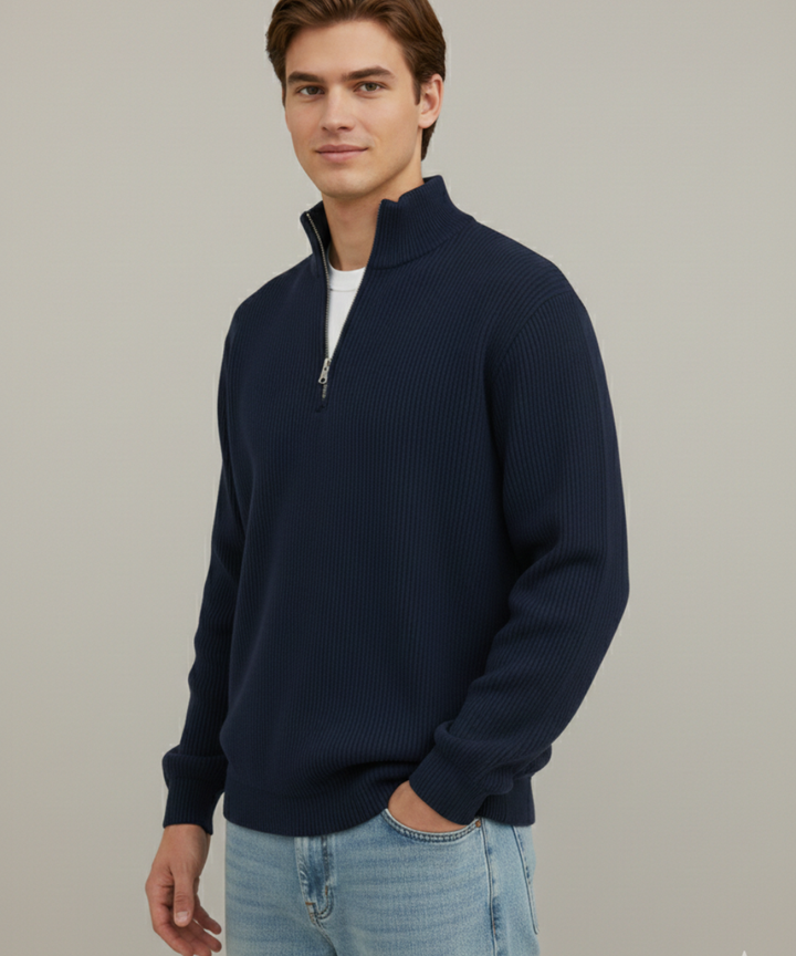 Thomas | Pull demi-zip pour homme