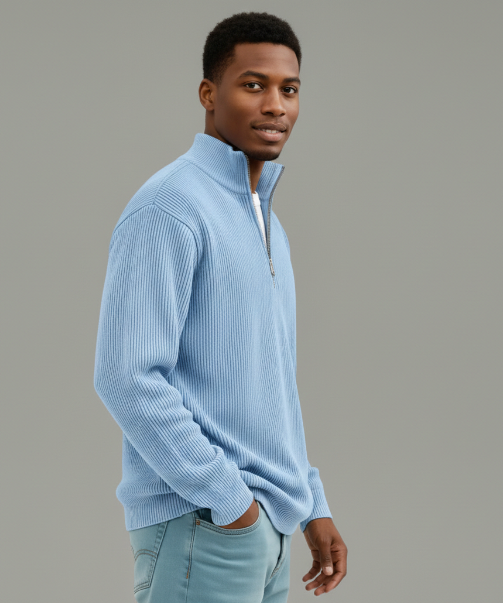 Thomas | Pull demi-zip pour homme