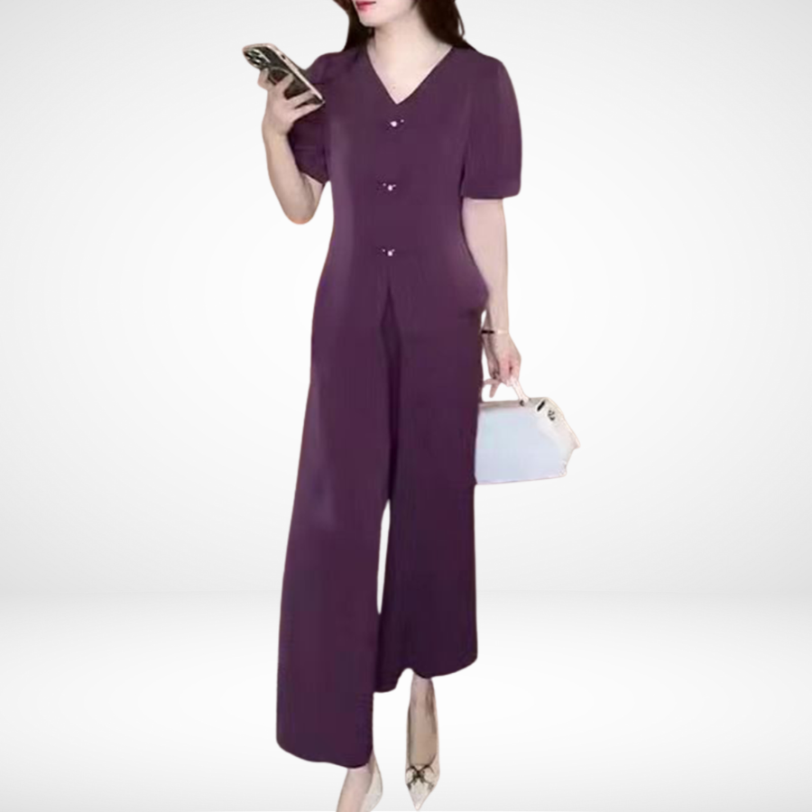 Ensemble Élégant à Manches Courtes Elsie™ - Deux Pièces