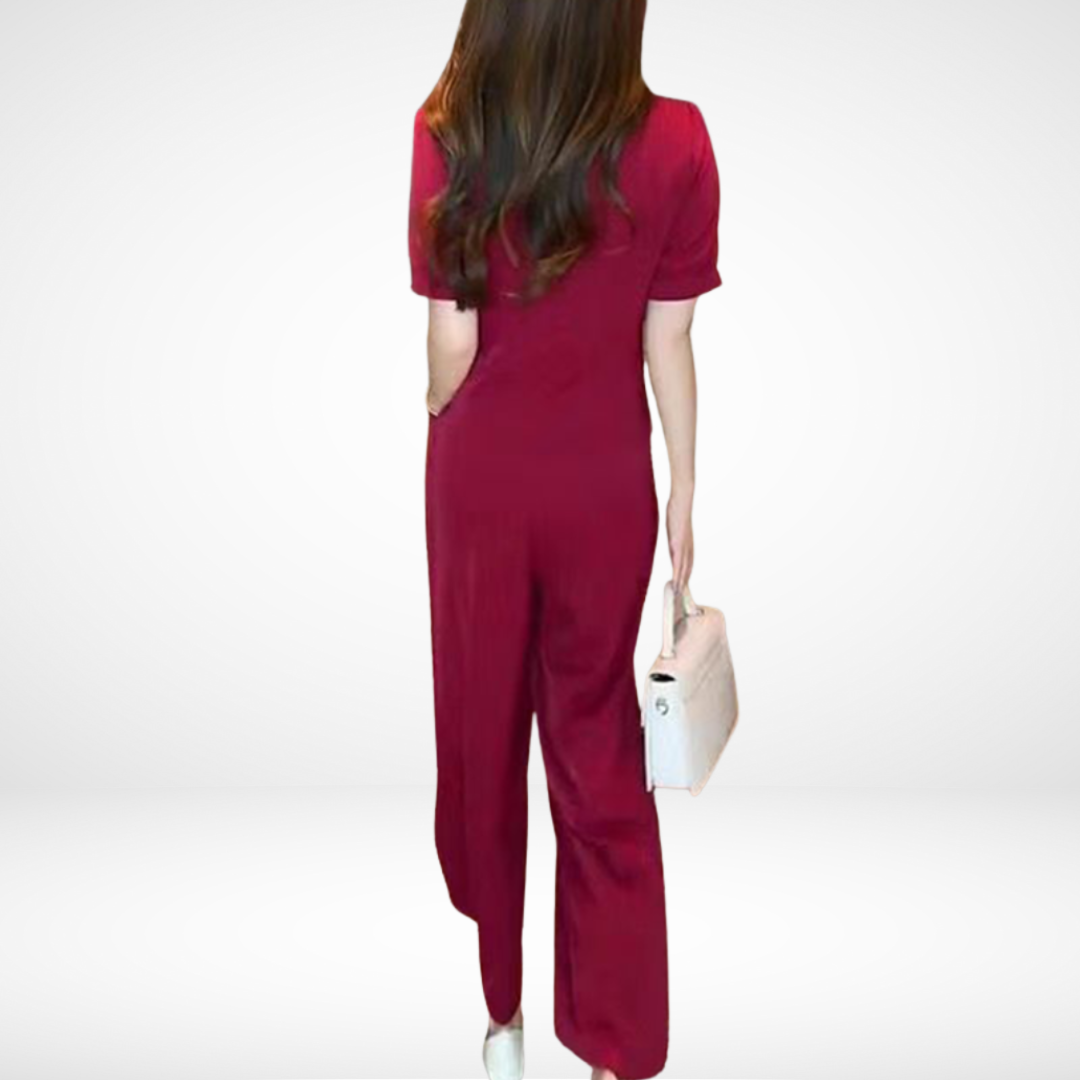 Ensemble Élégant à Manches Courtes Elsie™ - Deux Pièces