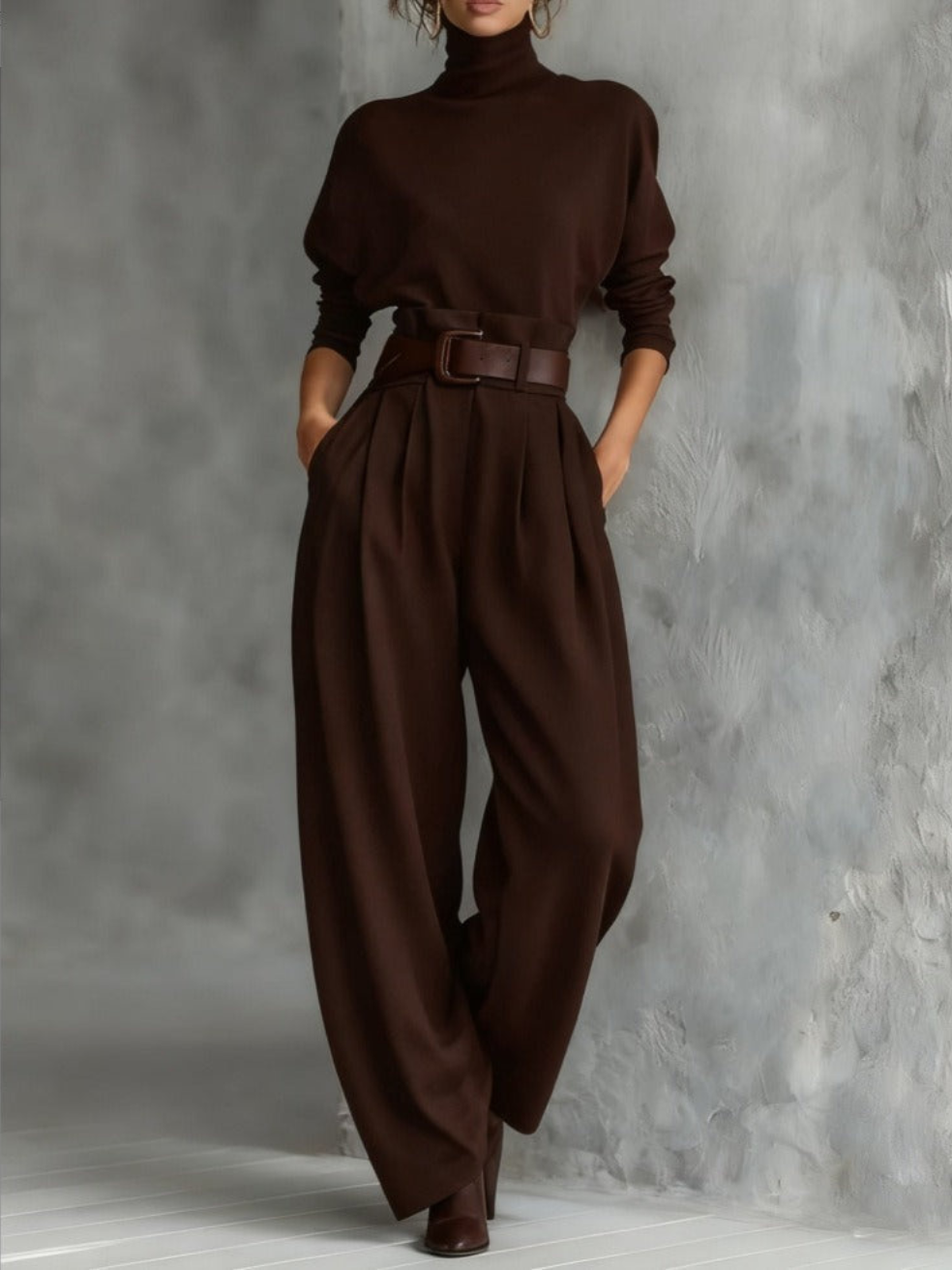 Ensemble Élégant Jessica™ : Haut Chic et Pantalons Droits