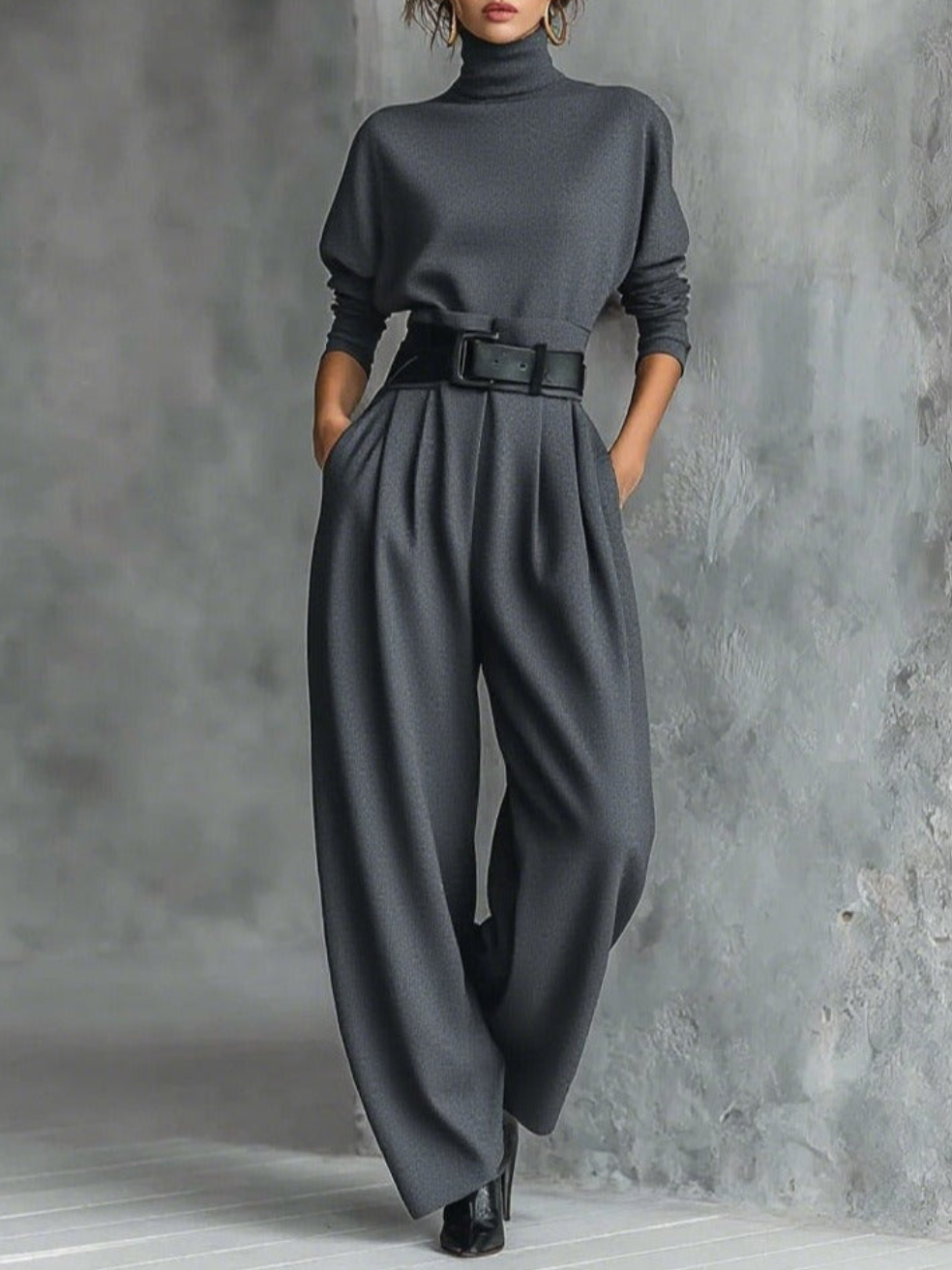Ensemble Élégant Jessica™ : Haut Chic et Pantalons Droits