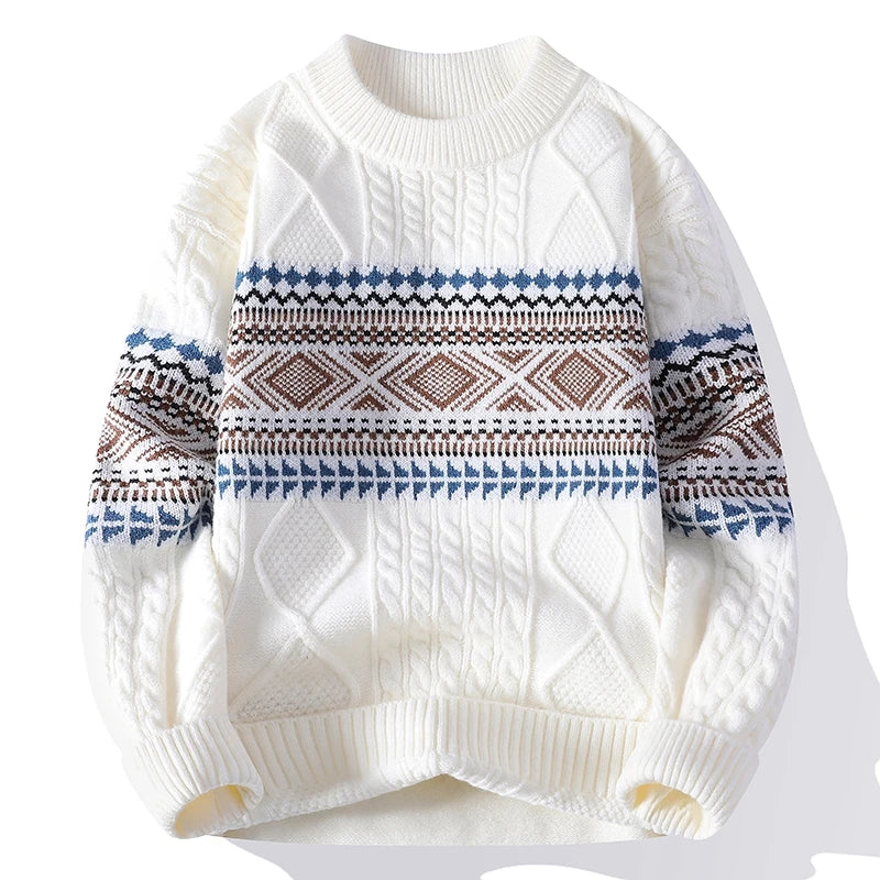 LAURENT MONACO | PULL EN MAILLE NORDIQUE POUR HOMME