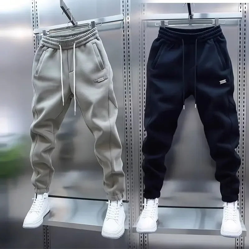 LAURENT MONACO | PANTALON DE SALON BAGGY UNI À TAILLE ÉLASTIQUE