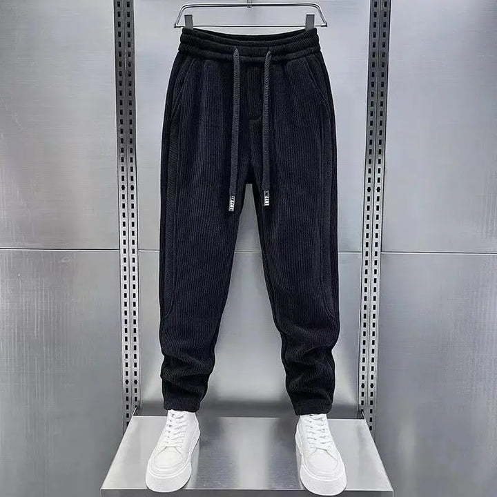 LAURENT MONACO | PANTALON DE JOGGING DÉCONTRACTÉ EN VELOURS CÔTELÉ ET POLAIRE