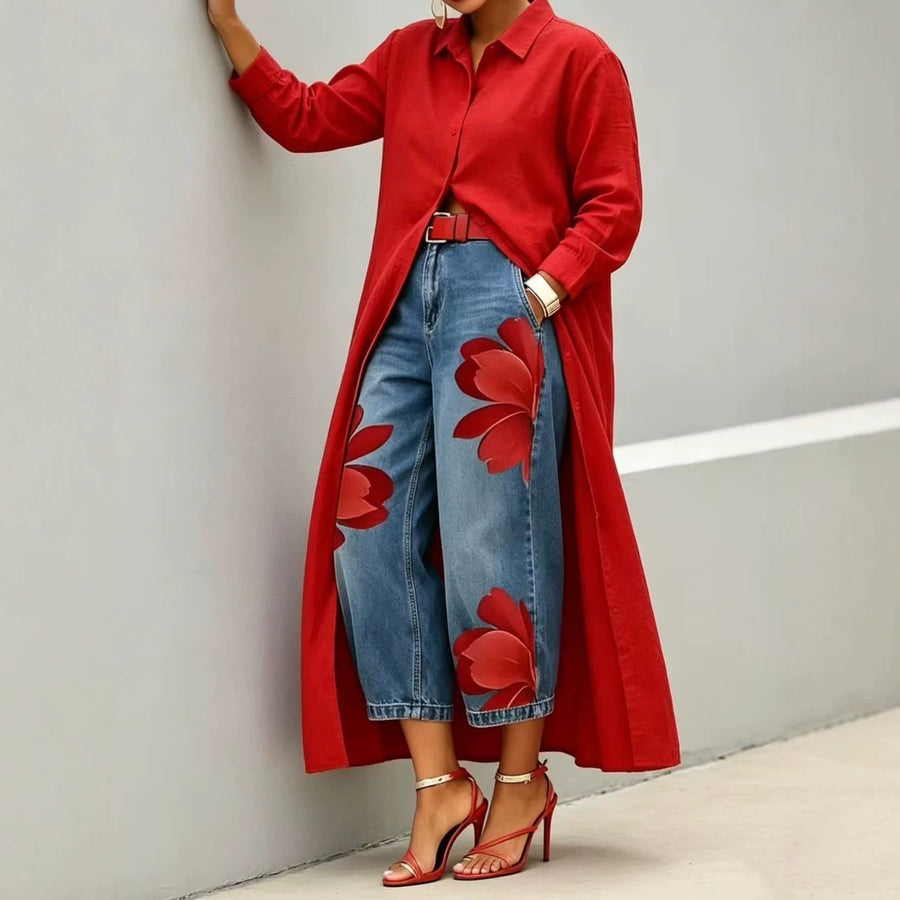 Flora | Jean Large + Chemise OFFERTE