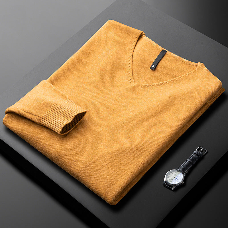 Henri | Pull en V en fibres nobles pour homme