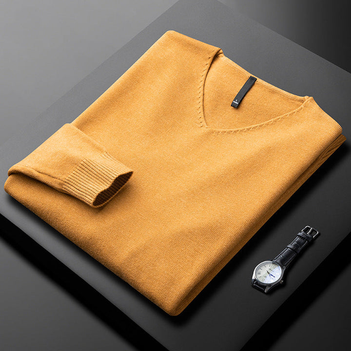 Henri | Pull en V en fibres nobles pour homme