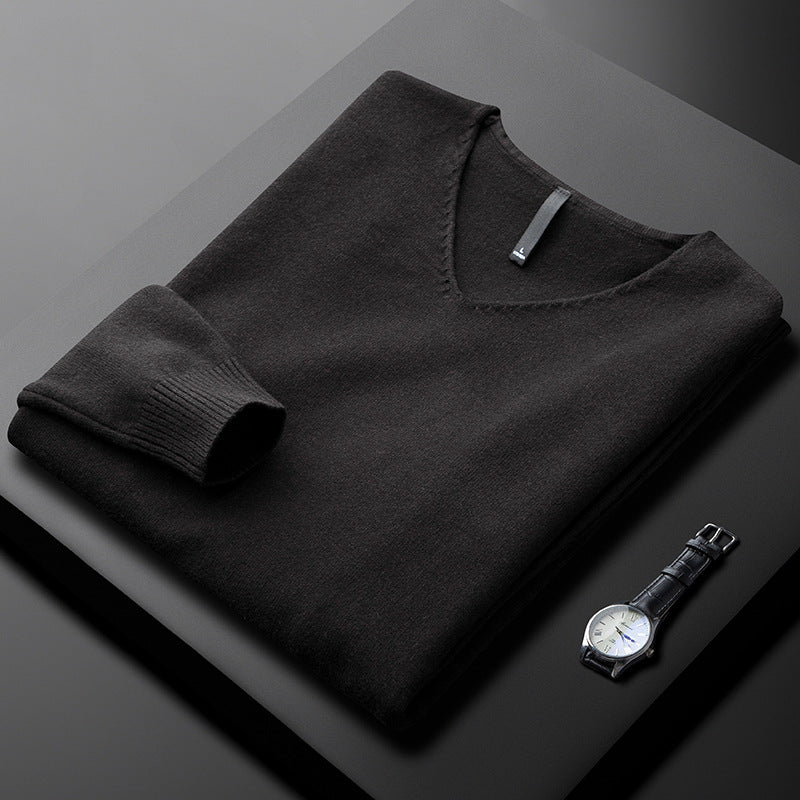 Henri | Pull en V en fibres nobles pour homme