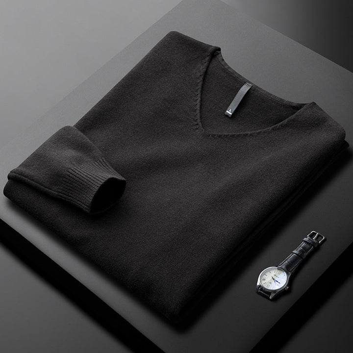 Henri | Pull en V en fibres nobles pour homme